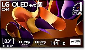 LG OLED83G48LW TV 83" (210 cm) OLED evo Fernseher (α11 4K AI-Prozessor, webOS 24, Dolby Vision, bis zu 120Hz) [Modelljahr 2024]