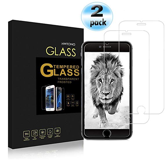 iPhone 7 Plus 8 Plus Screen Protector, HWTONG Screen Protect Tempered Glass, 3D Touch Compatible, No Bubbles, Oil and Scratch Coating, Touch Clear [5.5 inch] [2 Packs]