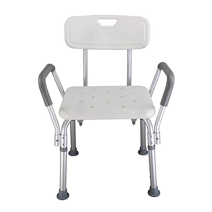 Z ZTDM 450LBS Shower Chair Medical 6 Adjustable Height,Bath Seat Stools Bench with Antiskid Feets