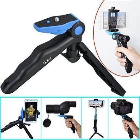 Multi-use Pistol Grip Handheld Tripod System/ Selfie handle mount for Cell phone,SLR Camera,Spotting scope,Monocular-With a Universal phone holder for iphone 4,5,5s,6,6s,6plus and Other Phone