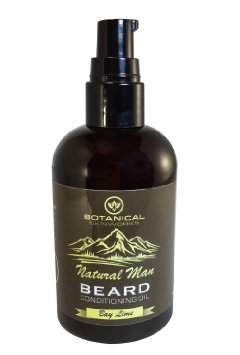 Natural Man Bay Lime Beard Oil 4 Ounce - All Natural Beard Conditioner By Botanical Skinworks