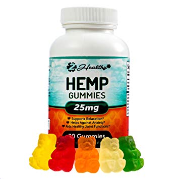 Hemp Gummies for Pain & Anxiety Relief - Hemp Gummy Made in USA - 750MG Total, 25MG Each Candy Gummy - Better Sleep, Calm Mood, Stress, Pain & Anxiety Relief - Zero Oil THC CBD Cannabidiol Pill