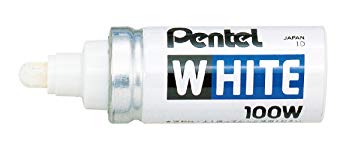 Pentel Bullet Tip Broad Marker - White