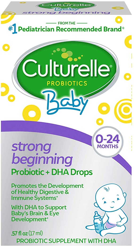 Culturelle Baby Strong Beginning Probiotic   DHA Drops | Promotes Development of Healthy Immune & Digestive Systems | Supports Brain & Eye Development | Safe & Gentle | 0.57 fl oz (17 ml)