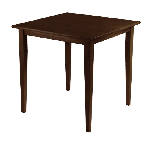 Winsome Wood Groveland Square Dining Table in Antique Walnut Finish