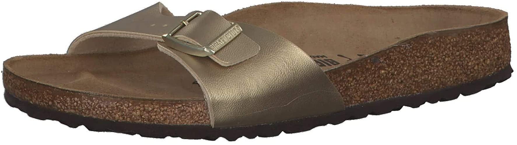 Birkenstock Women's Mules Madrid Birko-Flor Léopard Gold Sandal