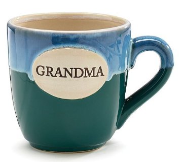 1 X Grandma Teal Porcelain Coffee Tea Mug Cup 16oz Gift Box