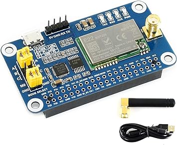 SX1262 LoRa HAT for Raspberry Pi Series Boards 915MHz Frequency Band,Support Data Transmission up to 5km,Wake on Radio,Wireless Config, Carrier Sensing, Communication Key