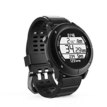 UWear Smart Watch Outdoor sports running IP68 waterproof The treadmill Watch with Global PositioningThe System Heart Rate Compass Pedometer for IOS Iphone Android