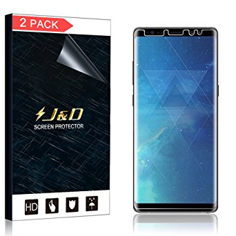 [2-Pack] Galaxy Note 8 Screen Protector (Not Glass), J&D Soft Skin [Full Coverage] [Bubble Free] HD Clear Screen Protector for Samsung Galaxy Note 8