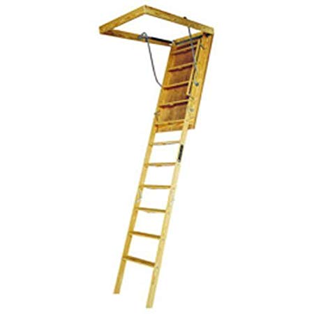 Louisville Ladder 30 by 60-Inch Big Boy Attic Ladder, 8-10-Foot Ceiling Height, 350-Pound Capacity, L305P