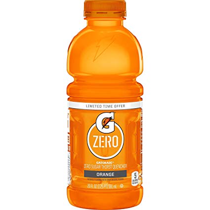 Gatorade Zero Sugar Thirst Quencher, Orange, 20 Ounce Bottles (Pack of 12)