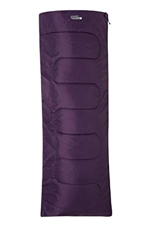 Mountain Warehouse Basecamp 200 Sleeping Bag - Easy Care All Season Sleeping Bag, Warm Kids Camping Bag, Extreme Temperature Of 5C - For Adults & Children