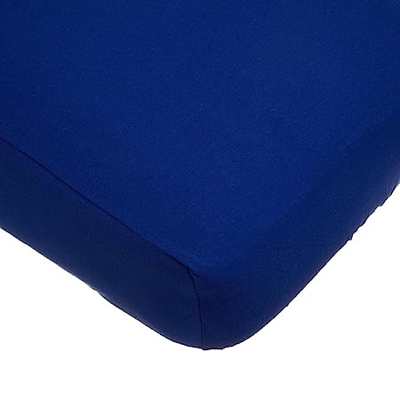 TL Care Supreme 100% Natural Cotton Jersey Knit Fitted Crib Sheet for Standard Crib and Toddler Mattresses, Royal, 28" x 52", Soft Breathable, for Boys