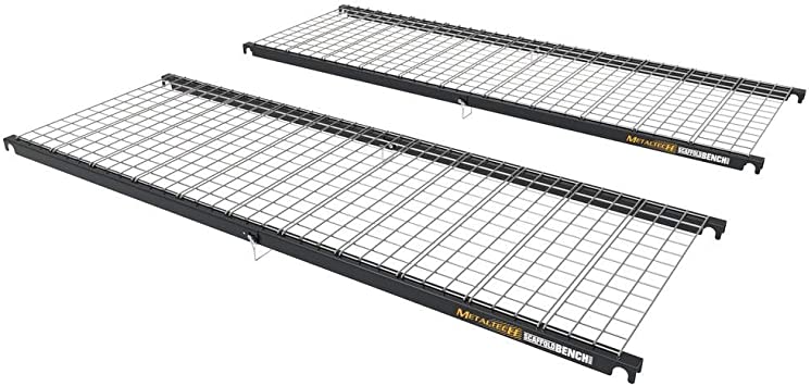 MetalTech Scaffold Bench Storage Shelf 2 Wall Anchors Lock Pins Steel 2-Pack