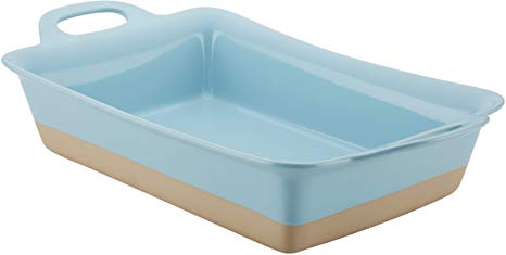 Rachael Ray Collection Ceramic Baker, 9-Inch x 13-Inch, Light Blue