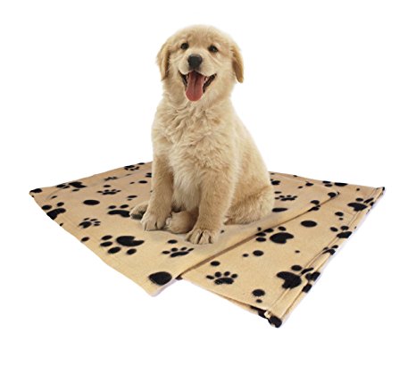 Pet Blanket, Large (60"x39") for Dogs & Cats of All Sizes, 2 BONUS eBooks, Lightweight, For Cars, Pet-beds, Sofas, Lap, Serve as Hair Barrier, Sewn Hem Won’t Fray, Machine Washable & Easily Folded