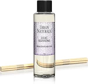 Urban Naturals Lilac Blossoms Scented Oil Reed Diffuser Refill with Free Set of Reed Sticks! Lily of The Valley, Violets & Lilac | Made in The USA