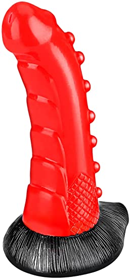 Realistic Silicone Dildo with Suction Cup - Dragon Toy 8.5 inch Double Color Prostate Massager for Women & Big Black & Red Thick Dildo | UTIMI Horse Anal Adult Toys | Butt Plug