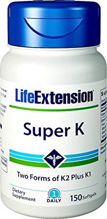 Life Extension Super K, 150 Softgels, with Vitamin K1 and K2