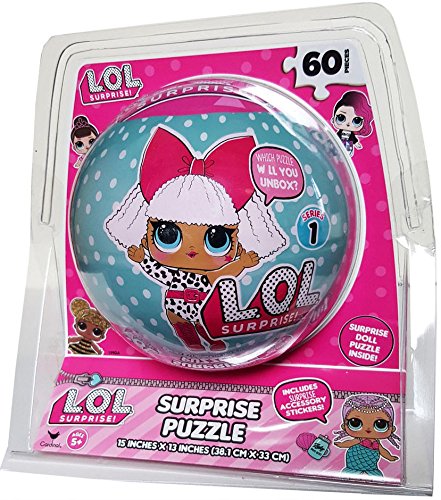 LOL - SURPRISE PUZZLE (15 In x 13 In) 60 Pieces - Based on the Hottest New Craze - The L.O.L. Surprise! Doll