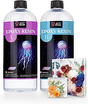 LET'S RESIN 0.5Gallon Casting Epoxy Resin,Bubble Free & Crystal Clear Epoxy Resin Kit,2 Part Resin and Hardener for Jewelry Making,Crafts,Tumbler,Art