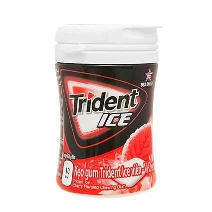 Trident Ice Cherry Flavor Chewing Gum, 1.9 oz / 56 g