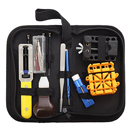 Baban 21 Pcs Watch Repair Tool Kit Set Professional Watch Tool Set Watch Band Tool with Carrying Bag (21 pcs)
