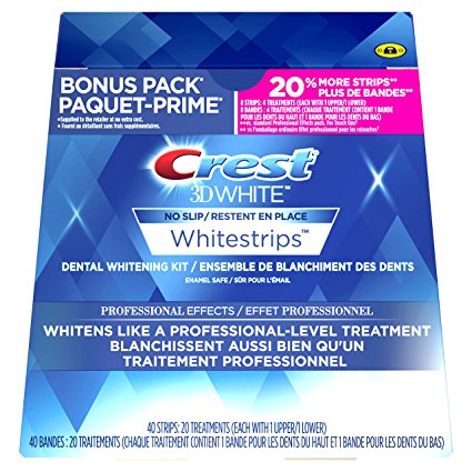 Crest 3d White Whitestrips Professional Effects, 20 Treatments + Bonus 20% More, 24 Count