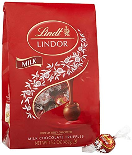 Lindt LINDOR Milk Chocolate Truffles, Kosher, 15.2 Ounce Bag