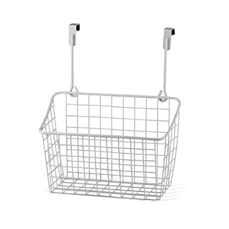 Spectrum Diversified Grid Storage Basket, Medium, White