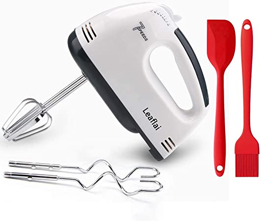 Hand Mixer Electric, 7-Speed Power handheld Mixer for Baking 2X Beaters & 2X Dough Hooks Stainless Steel Accessories Cake Egg Cream Food Beater