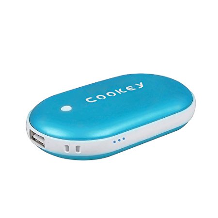 Cookey 5200mAh USB Rechargeable Hand Warmer/ USB External Battery Pack Pebbles Double-Side Wrap-around for iPhone/ Samsung Galaxy/ HTC/ SONY/ Lenovo
