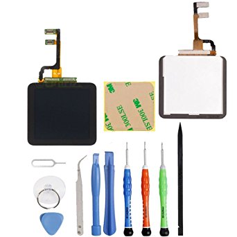 Unifix-Full Repair Kit Touch Screen Digitizer Glass LCD Display Screen for Ipod Nano 6th Generation Pre-assembly   Tool Kit with Adhesive