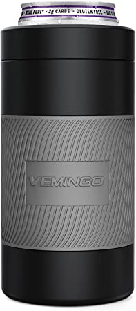 Vemingo 4-IN-1 Insulated Can Cooler, Double-Walled Stainless Steel Insulator for 12 OZ Standard Cans/Slim Cans & 12 OZ Bottles, for Women/Men