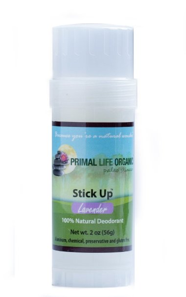 Stick Up All Natural Organic Deodorant Aluminum Free, Paraben Free, No Added Fragrances, 2 Oz Lavender