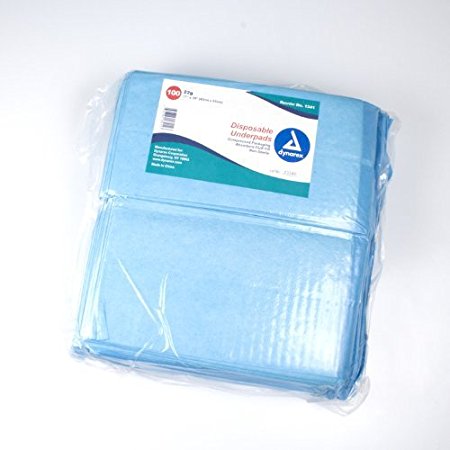 Dynarex Disposable Under Pad, 17" L X 24" W, 100 Count