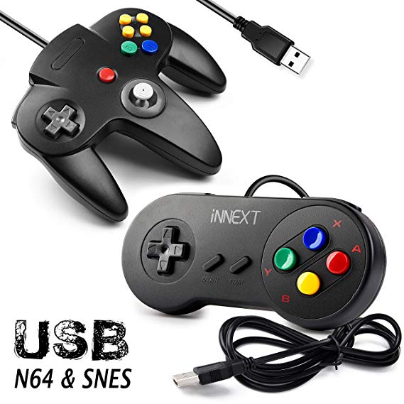 [USB Version] 2 Pack USB Controller (Black 2)