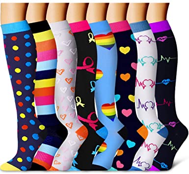 Compression Socks for Men and Women - Best for Running, Athletic Sports, Varicose Veins, Travel