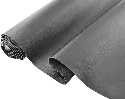 3 Yards 54" x 108" Calfskin Soft Faux Leather Fabric Black Fake Leather Fabric Upholstery Vinyl for Sofa Chairs Car Seats Crafts