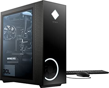 OMEN 30L NVIDIA RTX 3090 Gaming Desktop PC (Liquid Cooled Intel i7-10700K, Z490 Mobo, 750 Watt Platinum PSU, Windows 11 Home, 1TB WD Black NVMe SSD, 32GB HyperX RGB RAM)