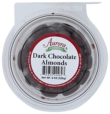 Aurora Products Dark Chocolate Almonds Car Cup, 8 OZ