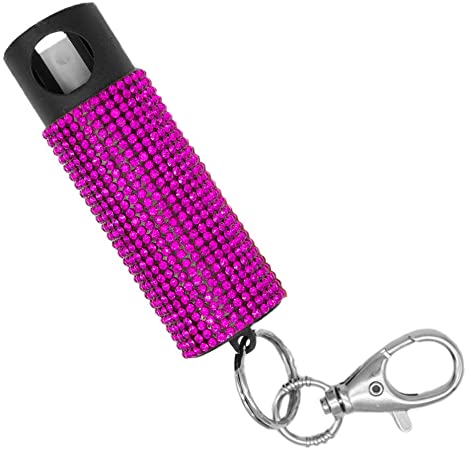 Guard Dog Security Bling-it-On Cute Pepper Spray for Women – Fashionable Key Holder - 16’ (5m) Accurate Spray Range - Self-Defense Accessory Designed for Women