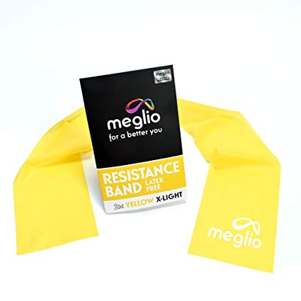 Meglio Latex Free Exercise Bands for Yoga Pilates & Physio – Free Exercise Guide Included