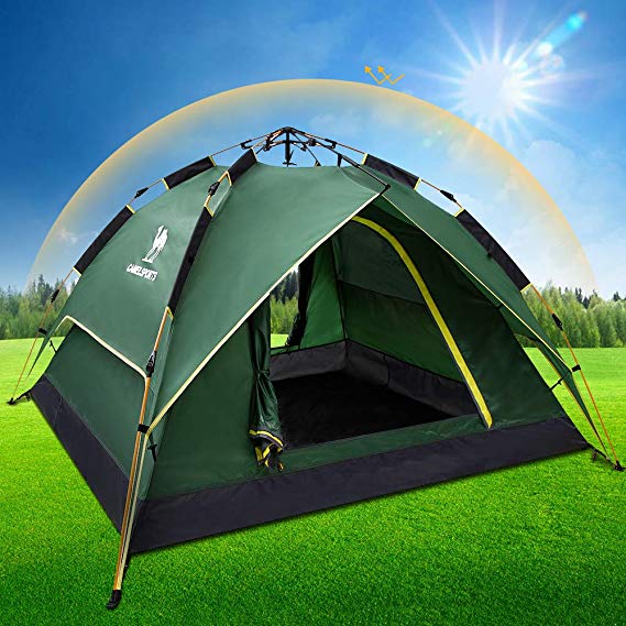 Camel Crown Fourth-Generation Automatic Hydraulic Tent for 2-3 Person Outdoor Windproof Rainproof Camping Beaching