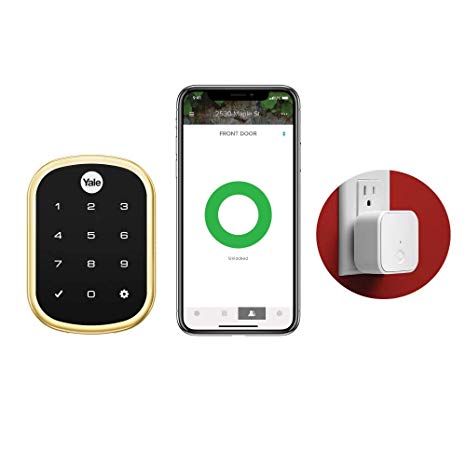 Yale Security YRD256-CBA-605 Yale Assure SL Connected by August Touchscreen Smart Lock, Polished Brass