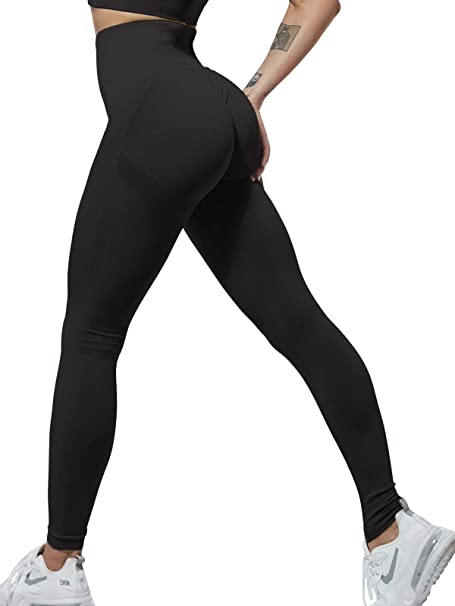 Govc Womens High Waisted Seamless Workout Gym Yoga Leggings Scrunch Butt Lifting Pants Tummy Control Tights