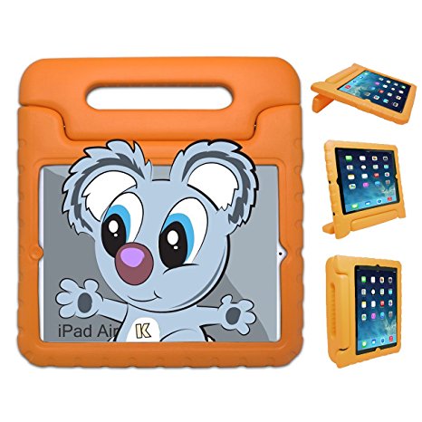 KAYSCASE KidBox Protective Cover Case with Stand and Handle for Apple iPad Air 5th Generation 2013 (Orange)