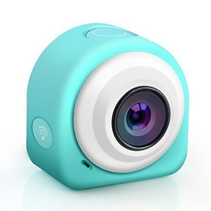 Sumsonic COCA  Mini Action Camera WIFI HD 1080P 8MP Sports Camera with 145° Wide Angle Lens   2.4G Remote Controller   Magnetic/Sticky Mounting (Blue)