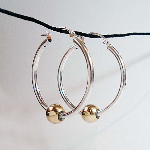 1" Cape Cod Sterling silver 1.5mm hoop earrings EB02